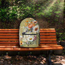 Floral Daisy Bouquets Grüner Rucksack