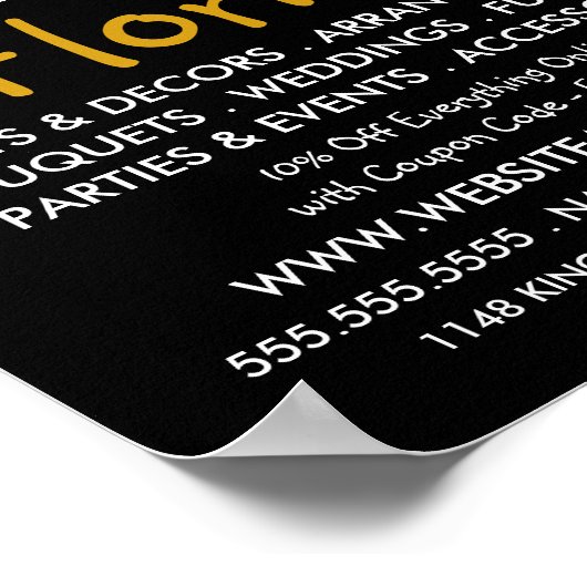 Floral Daisy, Floristry Advertising Poster (Ecke)