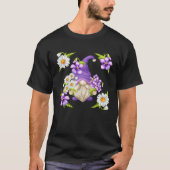 Floral Daisy Flower Pattern For Spring Purple Viol T-Shirt (Vorderseite)