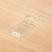 Floral Daisy Garden Botanical Baby Shower Acryleinladungen (Ablage )