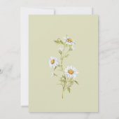 Floral Daisy Garden Botanical Baby Shower Einladung (Rückseite)