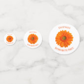 Floral Daisy Junggeselinnen-Abschied personalisier Konfetti (Vorderseiten)
