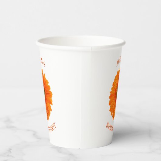 Floral Daisy Junggeselinnen-Abschied personalisier Pappbecher (Rechts)