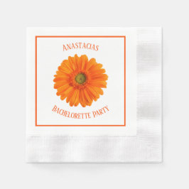 Floral Daisy Junggeselinnen-Abschied personalisier Serviette