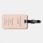 Floral Daisy Kids Custom ID Abzeichen for Backpack Gepäckanhänger (Rückseite horizontal)