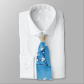 Floral Daisy Muster - Light Blue Krawatte (Gebunden)