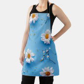Floral Daisy Muster - Light Blue Schürze (InSitu)