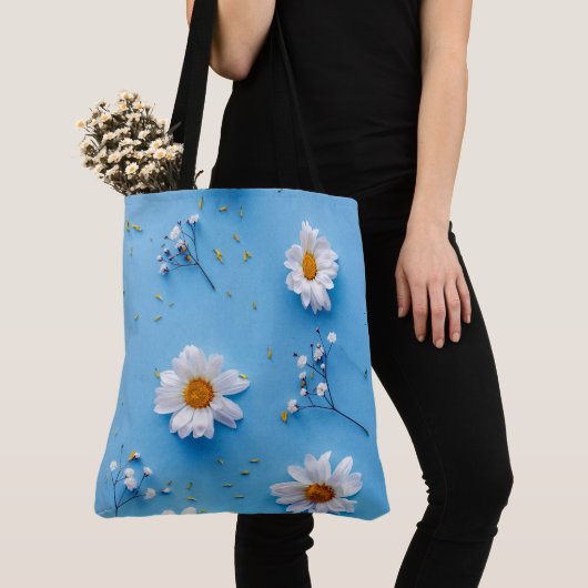 Floral Daisy Muster - Light Blue Tasche (Von Nahem)
