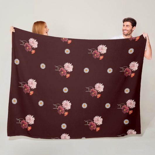 Floral Daisy Pattern Fleecedecke (Beispiel)