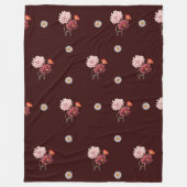 Floral Daisy Pattern Fleecedecke (Vorderseite)
