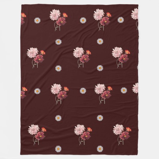 Floral Daisy Pattern Fleecedecke (Vorderseite)