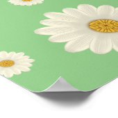 Floral Daisy Pattern Poster (Ecke)