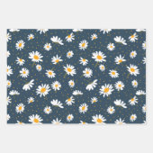 Floral Daisy Patterns Trio Dekoupage Geschenk Geschenkpapier Set (Vorderseite 3)
