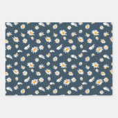 Floral Daisy Patterns Trio Dekoupage Geschenk Geschenkpapier Set (Vorderseite)