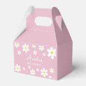 Floral Daisy Pink Birthday Favor Box Geschenkschachtel (Vorderseite)