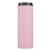 Floral Daisy Pink personalisierte Thermaltumbler Thermosbecher (Rückseite)