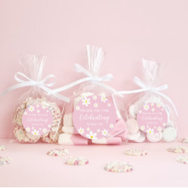 Floral Daisy Pink Vielen Dank an Stickers