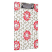 Floral Daisy Prints auf Graublättern Klemmbrett (Rechts)