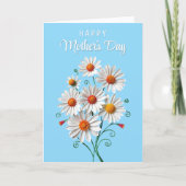 Floral Daisy Quilling Art Mother Day Card Karte (Vorderseite)