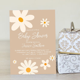 Floral daisy Retro Wüste Baby Dusche boho Einladung
