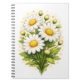 Floral Daisy Spiral Notebook Notizblock (Vorderseite)