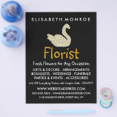 Floral Daisy Swan, Floristry Werbung Flyer (Einzeln)