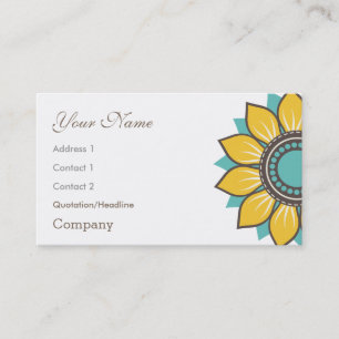 Floral Daisy Trendy Modern Design Visitenkarte