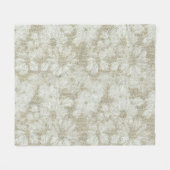 Floral Daisy Velvety Cream Textur Fleecedecke (Vorderseite (Horizontal))