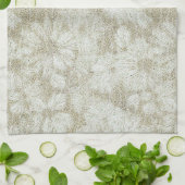Floral Daisy Velvety Cream Textur Geschirrtuch (Gefaltet)