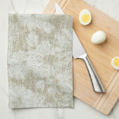 Floral Daisy Velvety Cream Textur Geschirrtuch (Viertel Falte)