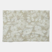 Floral Daisy Velvety Cream Textur Geschirrtuch (Horizontal)