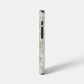 Floral Daisy Velvety Cream Textur iPhone Hülle (Linke Seite)
