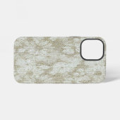 Floral Daisy Velvety Cream Textur iPhone Hülle (Rückseite (Horizontal))