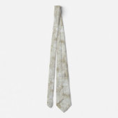 Floral Daisy Velvety Cream Textur Krawatte (Rückseite)