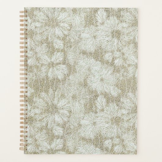 Floral Daisy Velvety Cream Textur Planer (Vorderseite)
