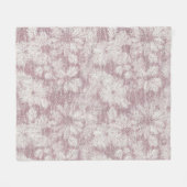 Floral Daisy Velvety Dusty Pink Fleecedecke (Vorderseite (Horizontal))