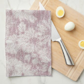 Floral Daisy Velvety Dusty Pink Geschirrtuch (Viertel Falte)