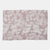 Floral Daisy Velvety Dusty Pink Geschirrtuch (Horizontal)