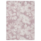 Floral Daisy Velvety Dusty Pink Klemmbrett (Rückseite)