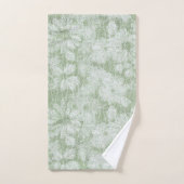 Floral Daisy Velvety LIme Green Badhandtuch Set (Handtuch)