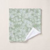Floral Daisy Velvety LIme Green Badhandtuch Set (Waschlappen)
