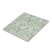 Floral Daisy Velvety LIme Green Fliese (Seite)