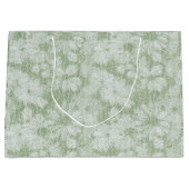Floral Daisy Velvety LIme Green Große Geschenktüte (Vorderseite)