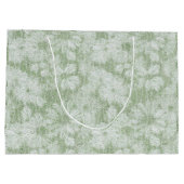 Floral Daisy Velvety LIme Green Große Geschenktüte (Rückseite)