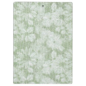 Floral Daisy Velvety LIme Green Klemmbrett (Rückseite)