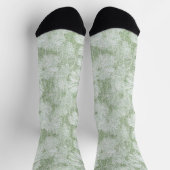 Floral Daisy Velvety LIme Green Socken (Oben)