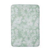Floral Daisy Velvety Mint Green Badematte (Vorderseite Vertikal)