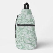 Floral Daisy Velvety Mint Green Crossbody Bag (Vorderseite)
