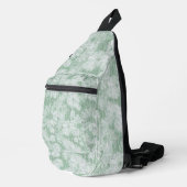 Floral Daisy Velvety Mint Green Crossbody Bag (Rechte Ecke)