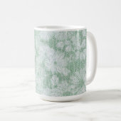 Floral Daisy Velvety Mint Green Kaffeetasse (VorderseiteRechts)